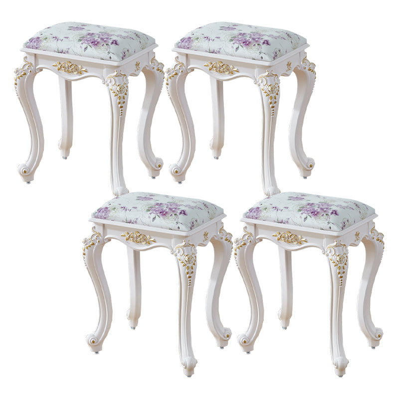 Vintage PU Leather Ottoman Plain Rectangle Stain Resistant Pouf Chair