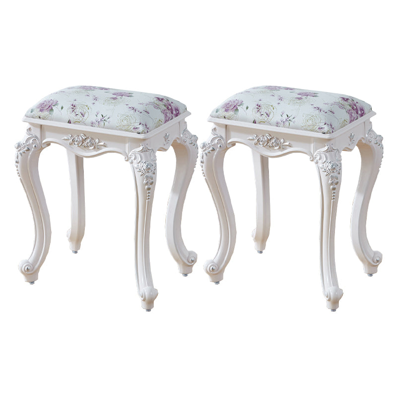 Vintage PU Leather Ottoman Plain Rectangle Stain Resistant Pouf Chair