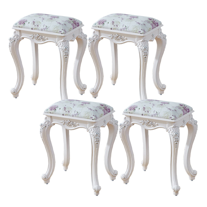 Vintage PU Leather Ottoman Plain Rectangle Stain Resistant Pouf Chair