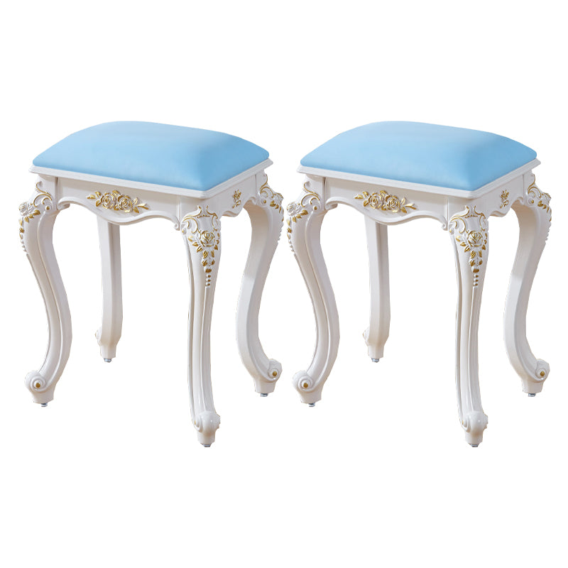 Vintage PU Leather Ottoman Plain Rectangle Stain Resistant Pouf Chair