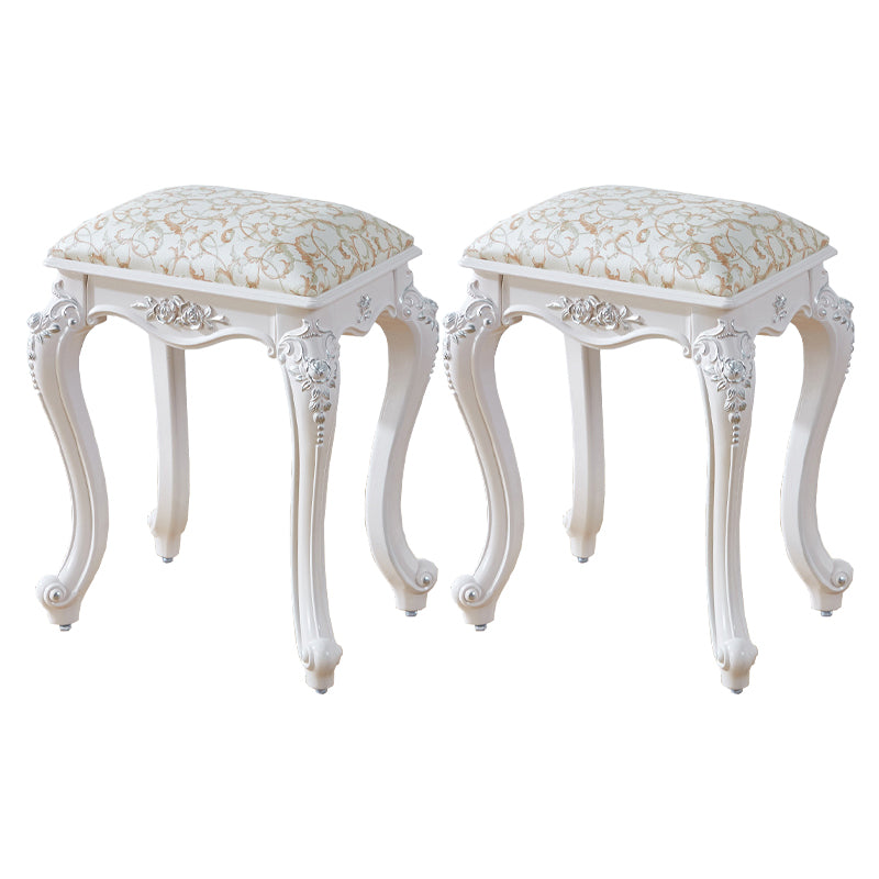 Vintage PU Leather Ottoman Plain Rectangle Stain Resistant Pouf Chair