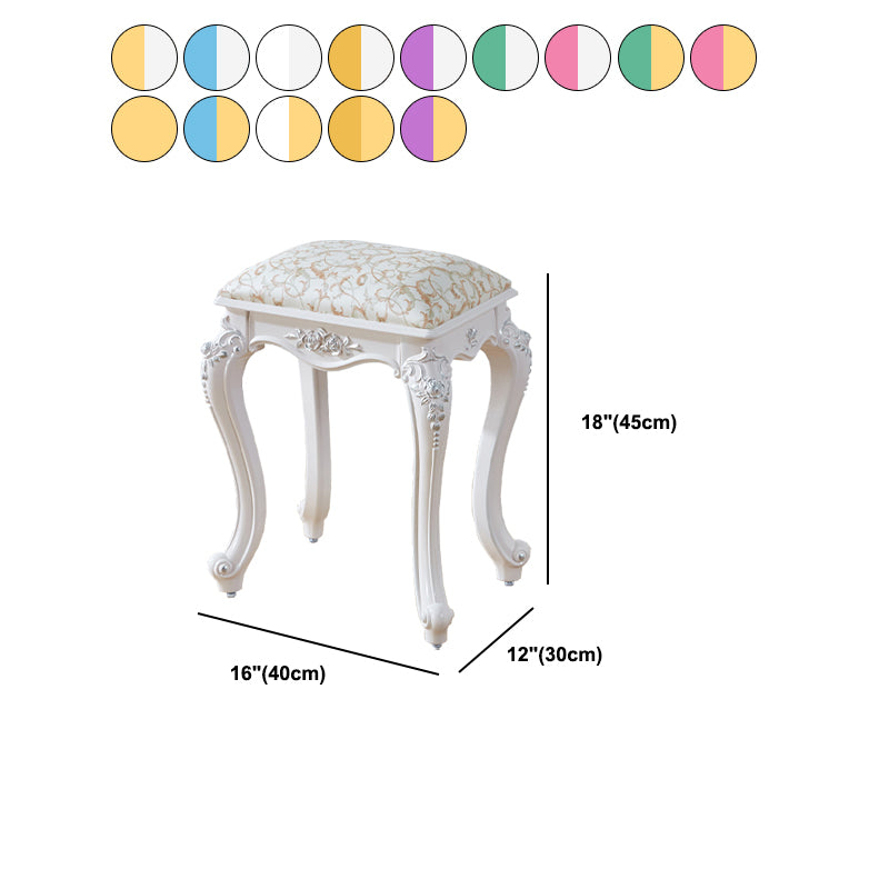 Vintage PU Leather Ottoman Plain Rectangle Stain Resistant Pouf Chair