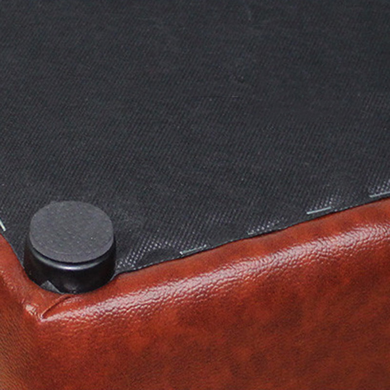 Modern Dark Brown Cube Solid Color Square Leather for Living Room