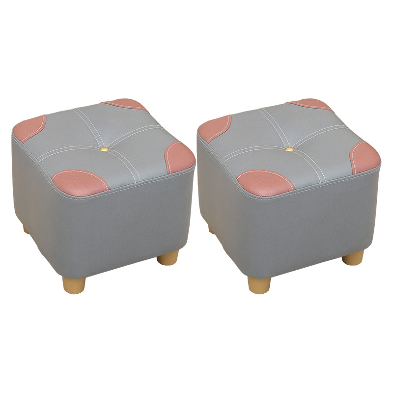 Orange Modern Standard Square Color Piece Leather Standard for Drawing Room