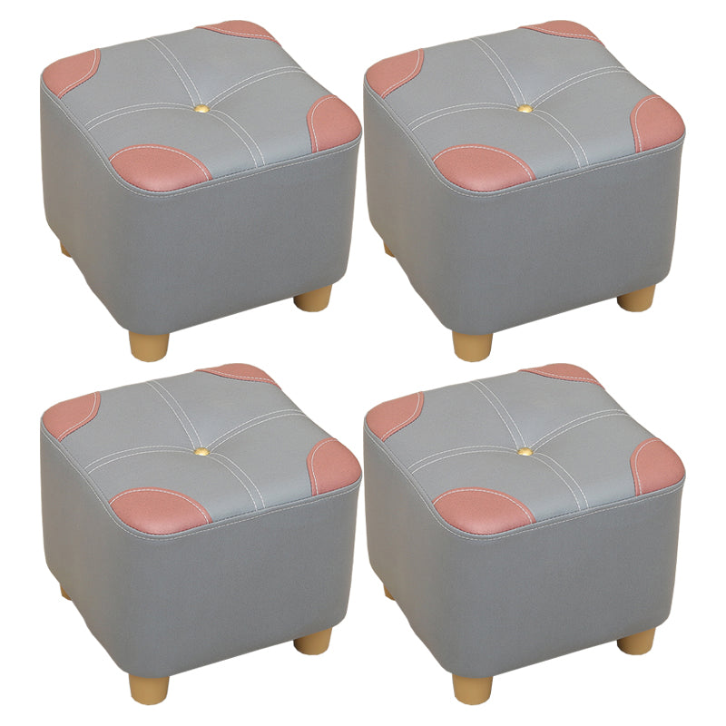 Orange Modern Standard Square Color Piece Leather Standard for Drawing Room