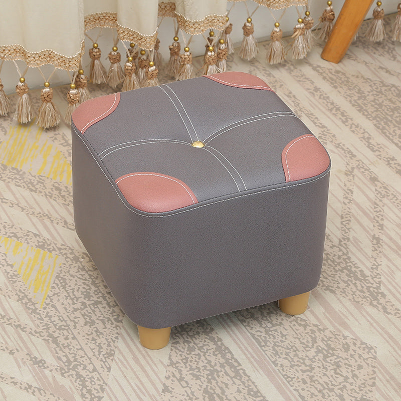 Orange Modern Standard Square Color Piece Leather Standard for Drawing Room