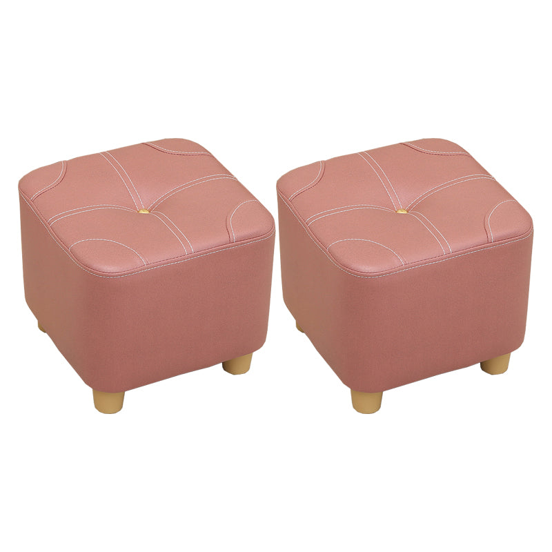 Orange Modern Standard Square Color Piece Leather Standard for Drawing Room