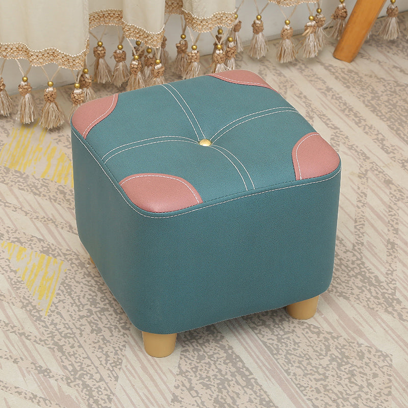 Orange Modern Standard Square Color Piece Leather Standard for Drawing Room