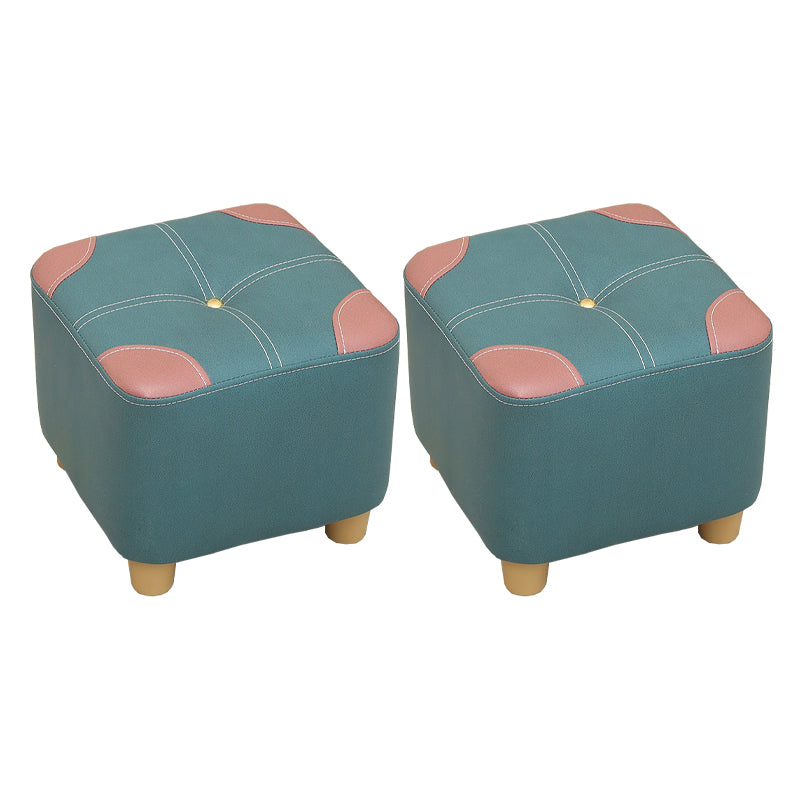 Orange Modern Standard Square Color Piece Leather Standard for Drawing Room