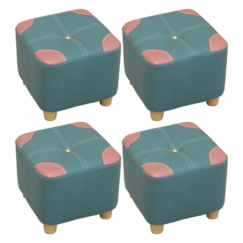 Orange Modern Standard Square Color Piece Leather Standard for Drawing Room