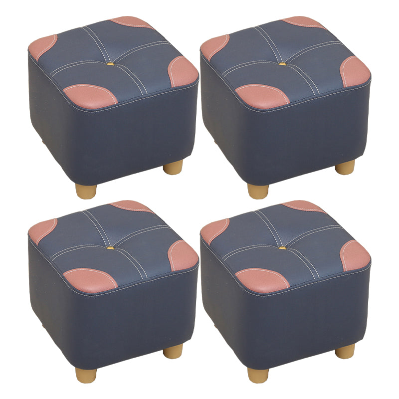 Orange Modern Standard Square Color Piece Leather Standard for Drawing Room