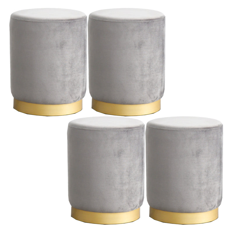 Modern Scratch Resistant Standard Round Velvet Indoor Standard