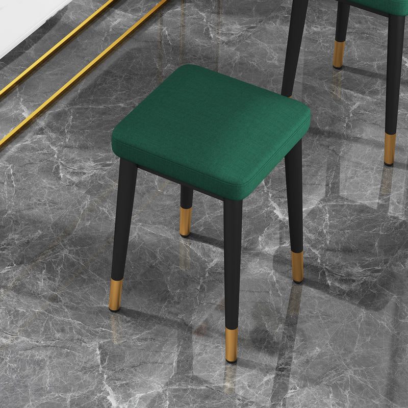 Stylish Faux Ottoman Solid Color Water Resistant Square Footstool Ottoman