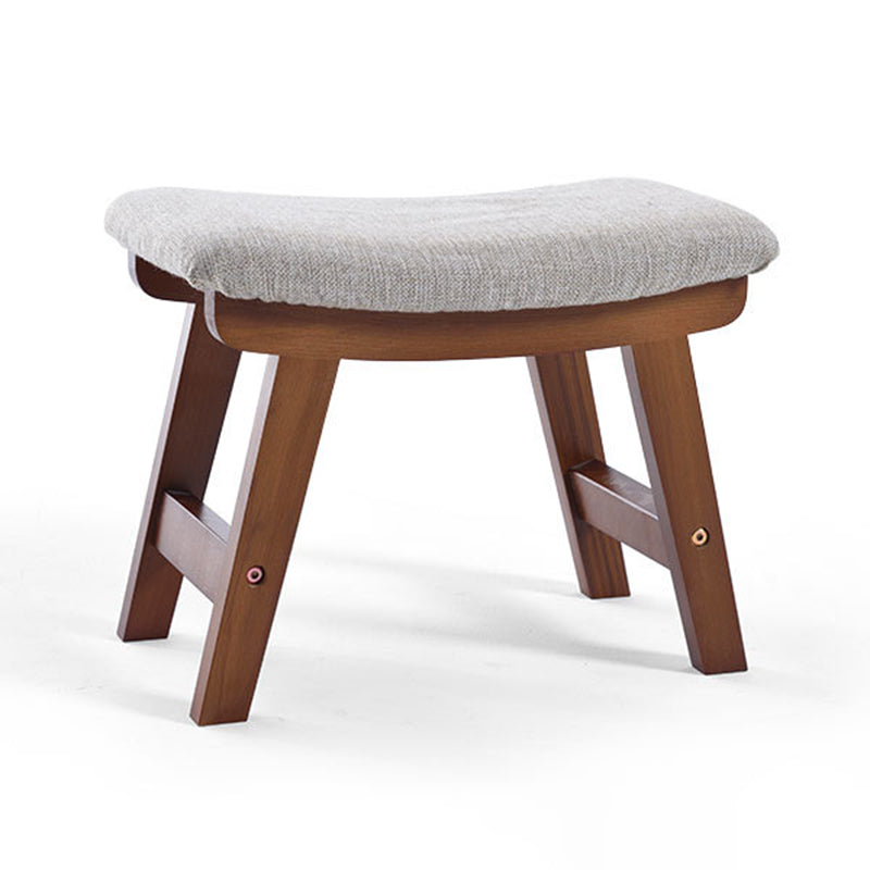 Rectangle Ottoman Contemporary Footstools Linen Upholstered Tear Resistant Ottoman