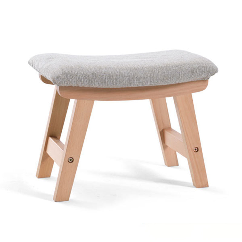 Rectangle Ottoman Contemporary Footstools Linen Upholstered Tear Resistant Ottoman