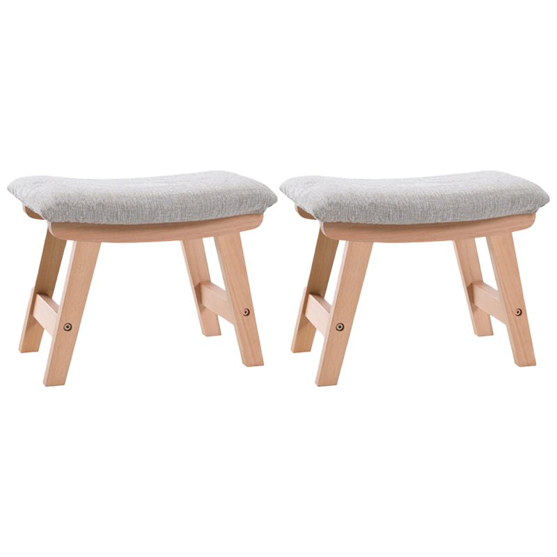 Rectangle Ottoman Contemporary Footstools Linen Upholstered Tear Resistant Ottoman