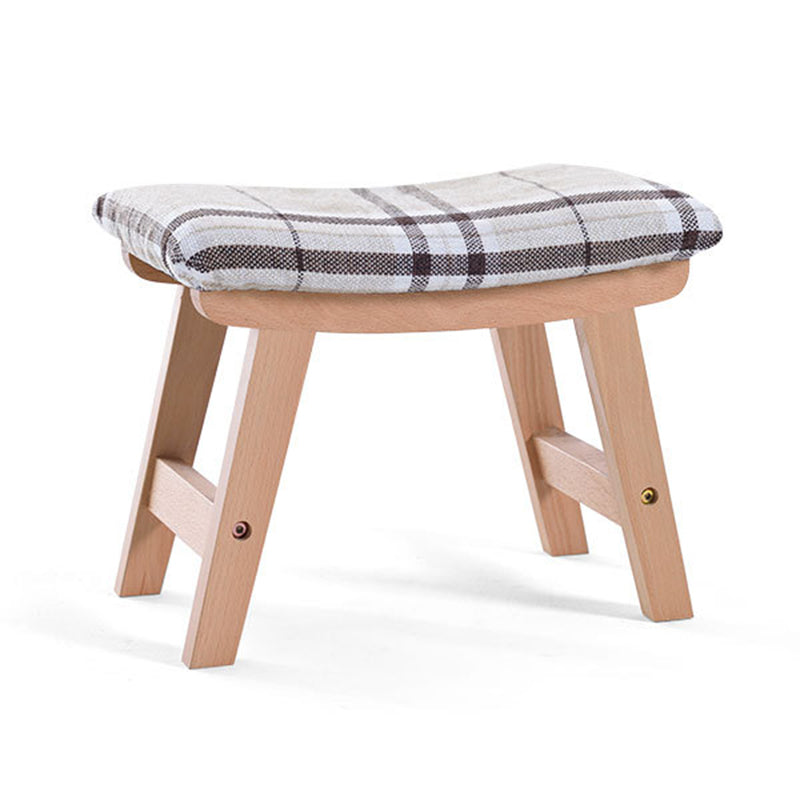 Rectangle Ottoman Contemporary Footstools Linen Upholstered Tear Resistant Ottoman