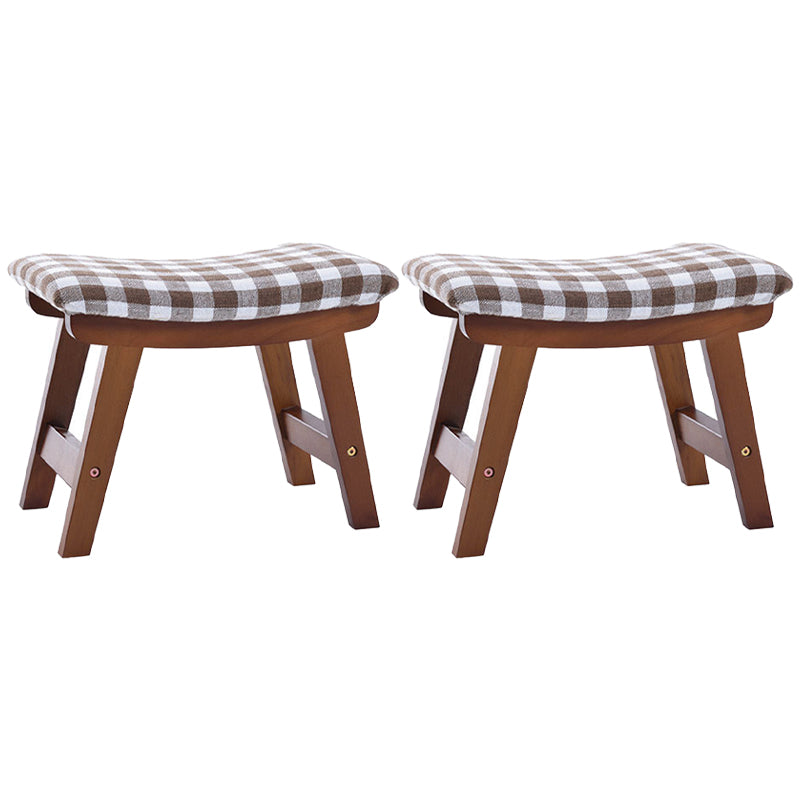 Rectangle Ottoman Contemporary Footstools Linen Upholstered Tear Resistant Ottoman