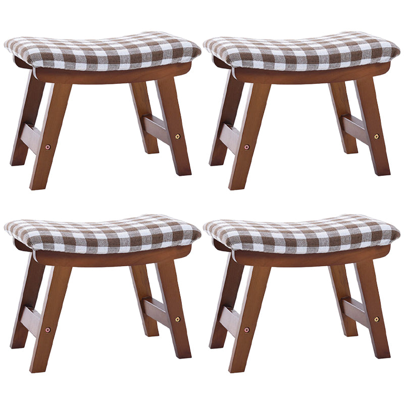 Rectangle Ottoman Contemporary Footstools Linen Upholstered Tear Resistant Ottoman