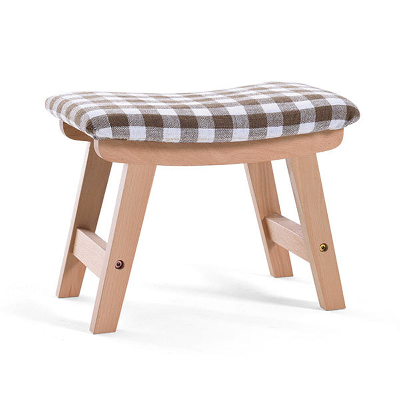 Rectangle Ottoman Contemporary Footstools Linen Upholstered Tear Resistant Ottoman