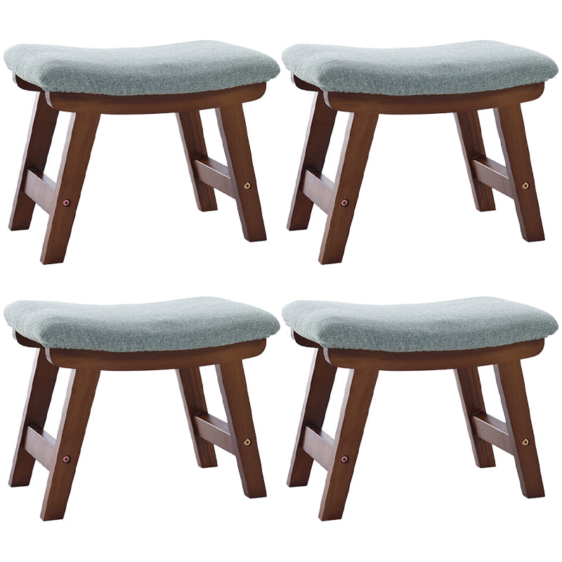 Rectangle Ottoman Contemporary Footstools Linen Upholstered Tear Resistant Ottoman