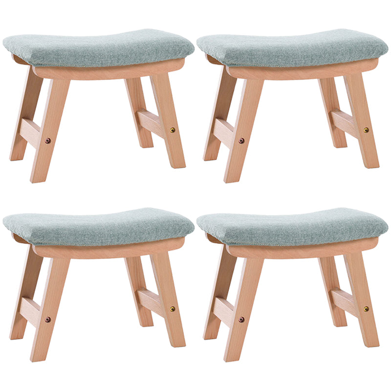 Rectangle Ottoman Contemporary Footstools Linen Upholstered Tear Resistant Ottoman