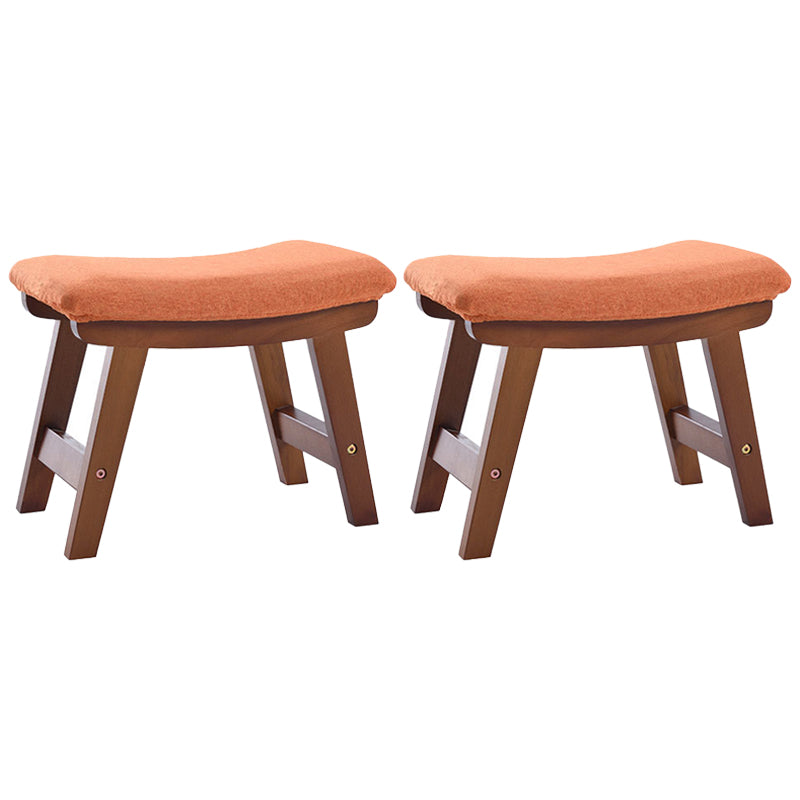 Rectangle Ottoman Contemporary Footstools Linen Upholstered Tear Resistant Ottoman