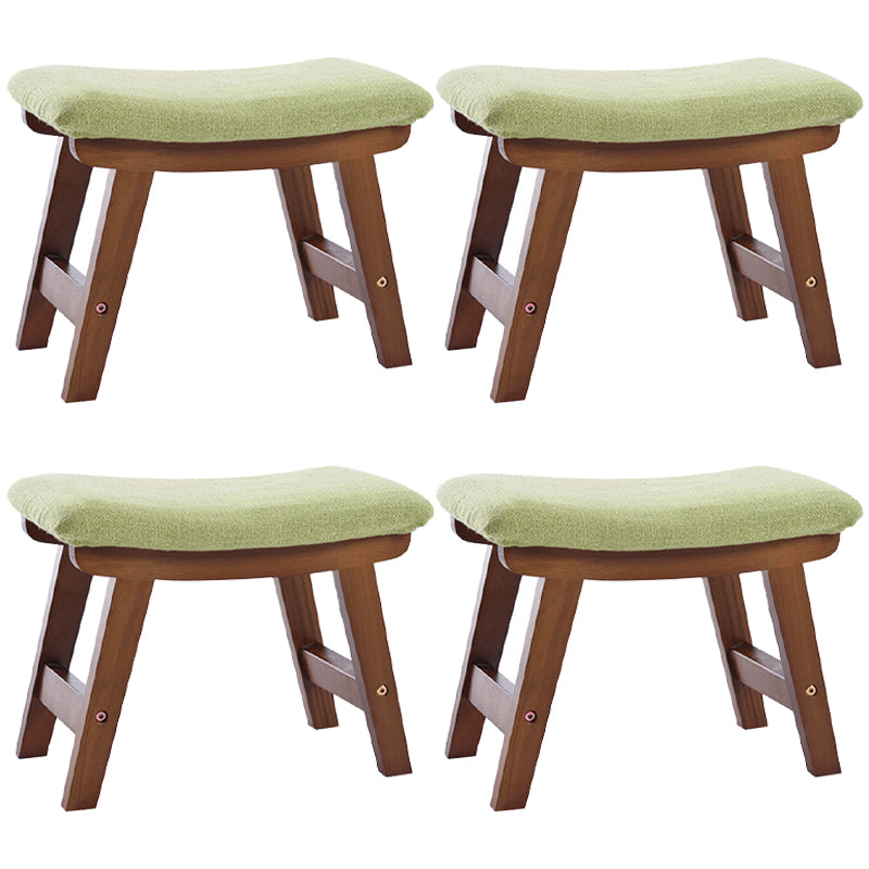 Rectangle Ottoman Contemporary Footstools Linen Upholstered Tear Resistant Ottoman