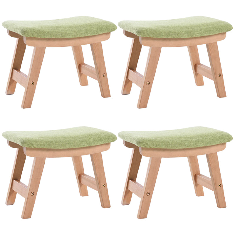 Rectangle Ottoman Contemporary Footstools Linen Upholstered Tear Resistant Ottoman