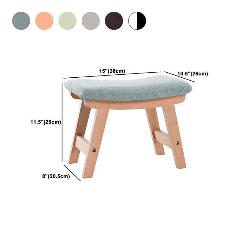 Rectangle Ottoman Contemporary Footstools Linen Upholstered Tear Resistant Ottoman