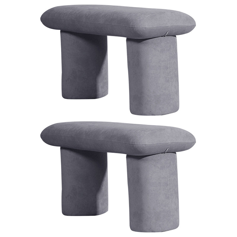 Modern Velvet Boucle Pouf Plain Rectangle Water Resistant Sherpa Pouf