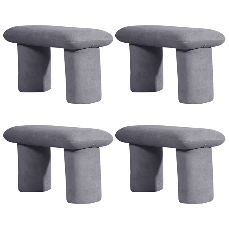 Modern Velvet Boucle Pouf Plain Rectangle Water Resistant Sherpa Pouf