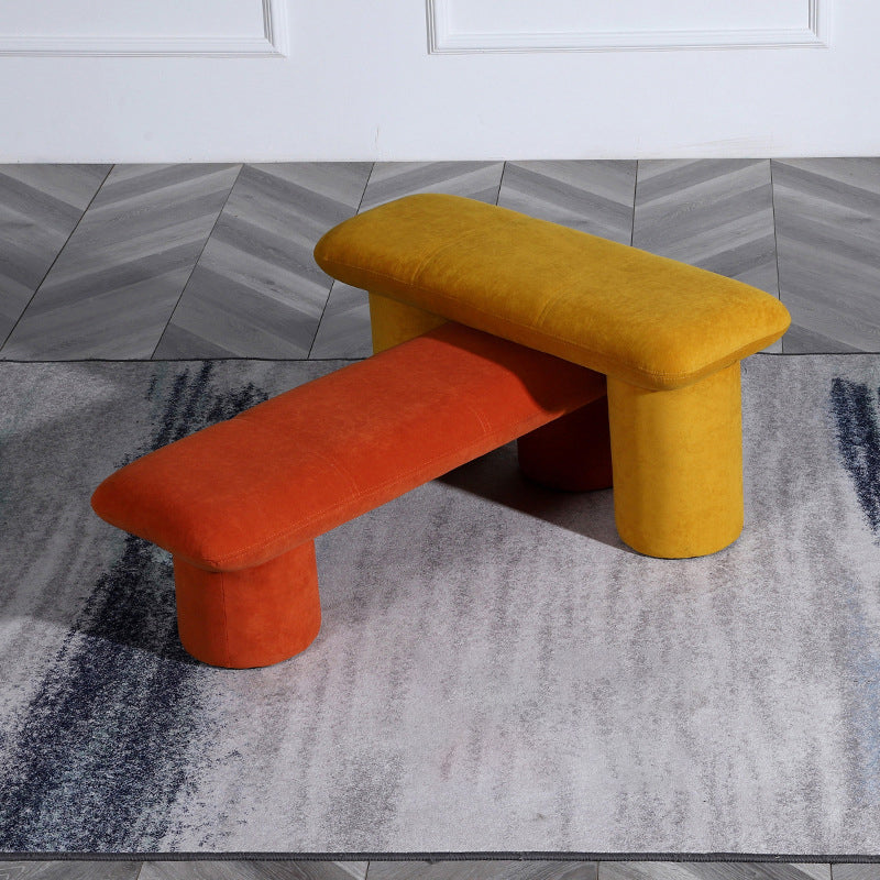 Modern Velvet Boucle Pouf Plain Rectangle Water Resistant Sherpa Pouf