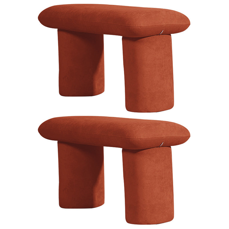 Modern Velvet Boucle Pouf Plain Rectangle Water Resistant Sherpa Pouf