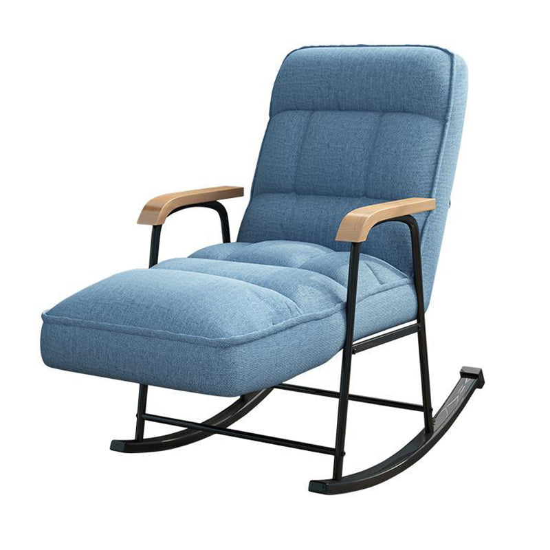Modern Style Rocking Chair Metal Frame Spindle Rocker Chair with Cushion