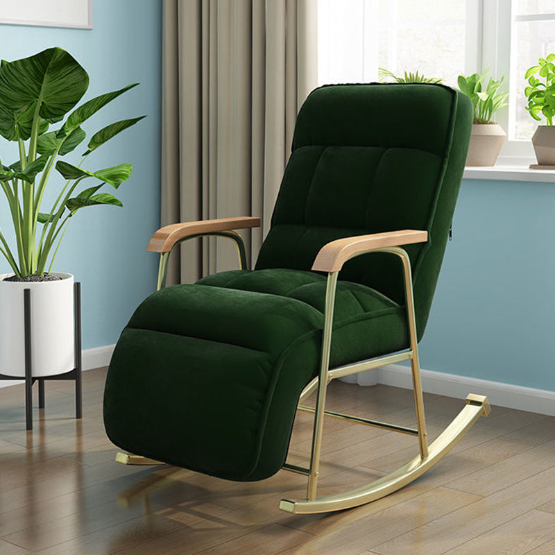 Modern Style Rocking Chair Metal Frame Spindle Rocker Chair with Cushion