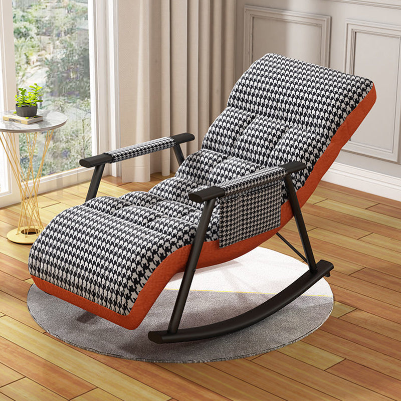 Glam Rocking Accent Chair Upholstered Button-Tufted Recliner Chair