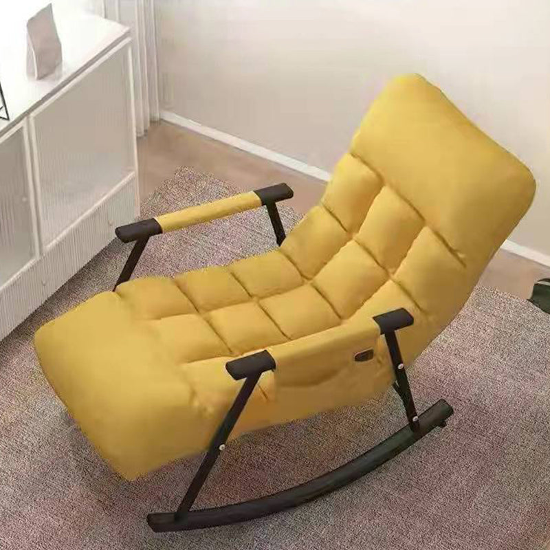 Glam Rocking Accent Chair Upholstered Button-Tufted Recliner Chair