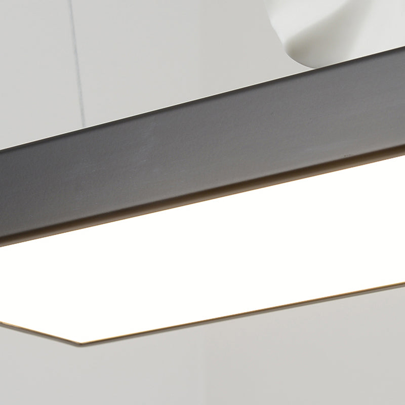 Modern Style Geometry Shape Island Lights Metal 2 Light Island Lighting in Black
