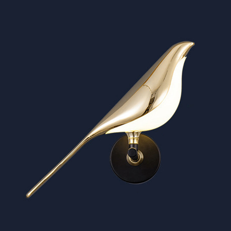 Multi Lights Bird Shaped Wall Lighting Fixtures Modern Style Metal Wall Mounted Lamps