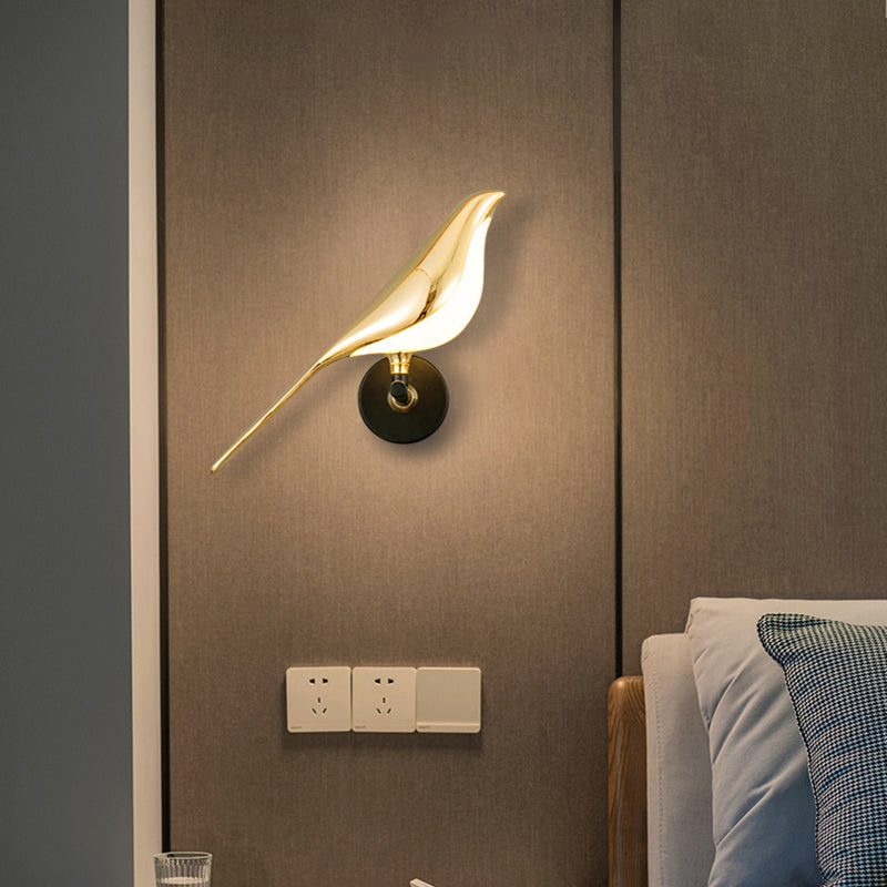 Multi Lights Bird Shaped Wall Lighting Fixtures Modern Style Metal Wall Mounted Lamps