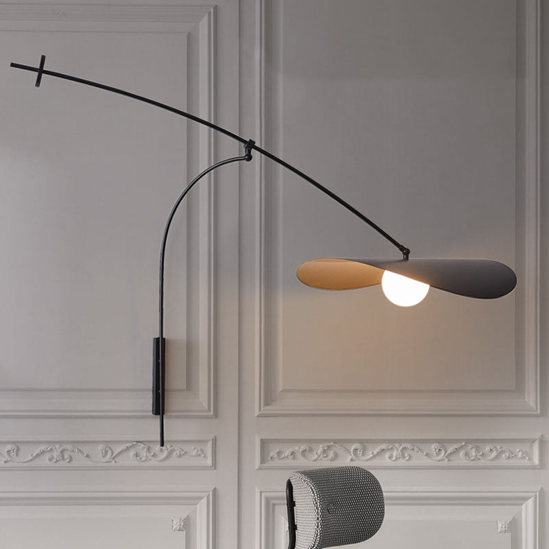 Nordic Style Metal Wall Light Long Arm 1 Light Wall Sconce for Dining Room
