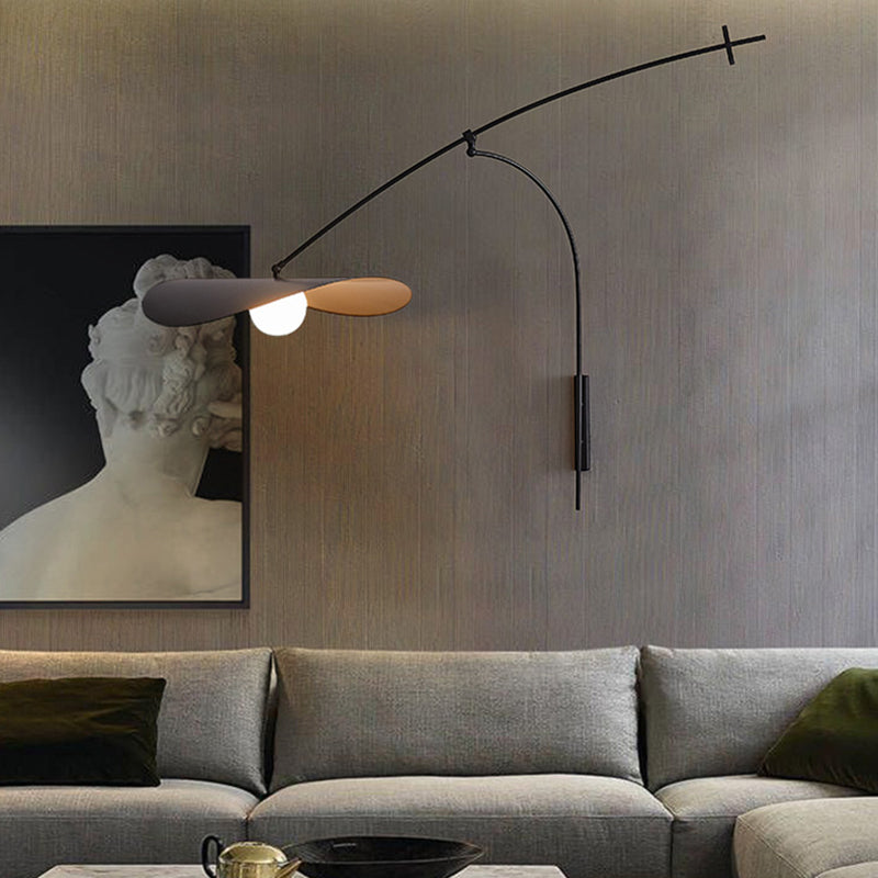 Nordic Style Metal Wall Light Long Arm 1 Light Wall Sconce for Dining Room
