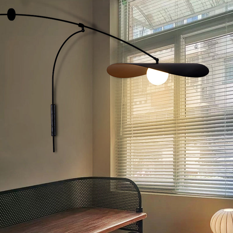 Nordic Style Metal Wall Light Long Arm 1 Light Wall Sconce for Dining Room