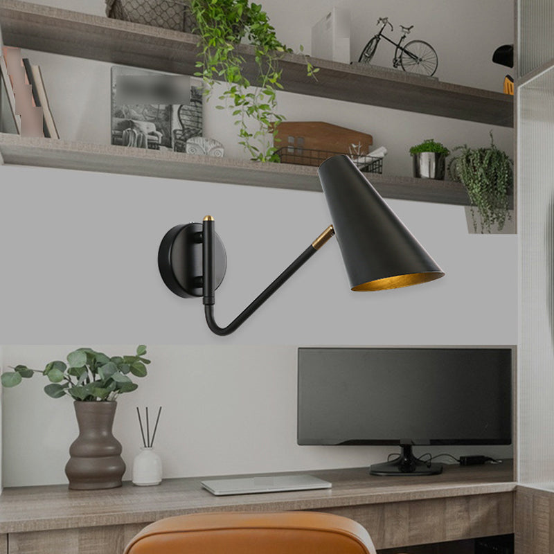 Metal Cup Wall Mounted Lamps Modern Style 1 Light Wall Lighting Fixtures