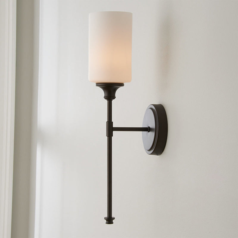 Glass Cylinder Wall Lighting Modern Style 1 Light Wall Lighting Fixtures