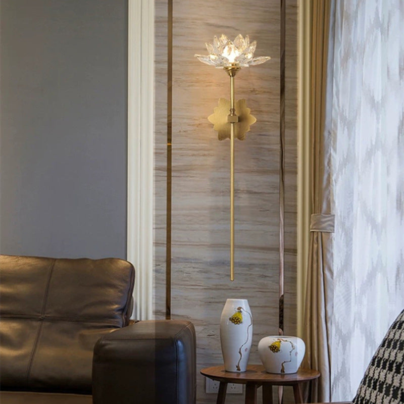 Metal Flower Wall Lighting Modern Style 1 Light Wall Lighting Fixtures