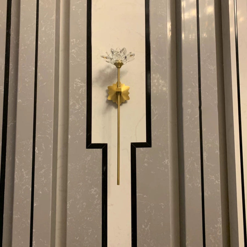 Metal Flower Wall Lighting Modern Style 1 Light Wall Lighting Fixtures
