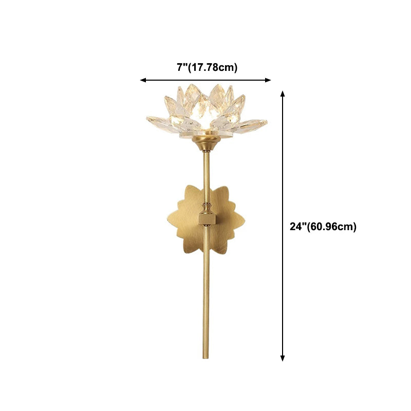 Metal Flower Wall Lighting Modern Style 1 Light Wall Lighting Fixtures