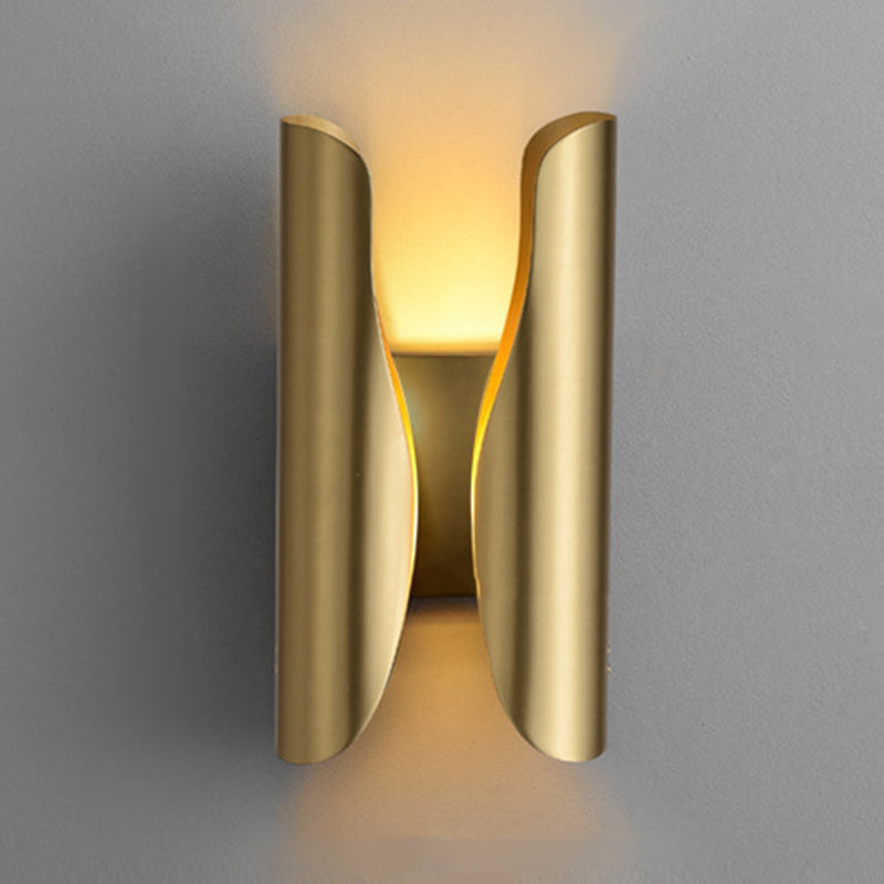 Metal Curved Wall Lighting Modern Style 2 Lights Wall Lighting Fixtures